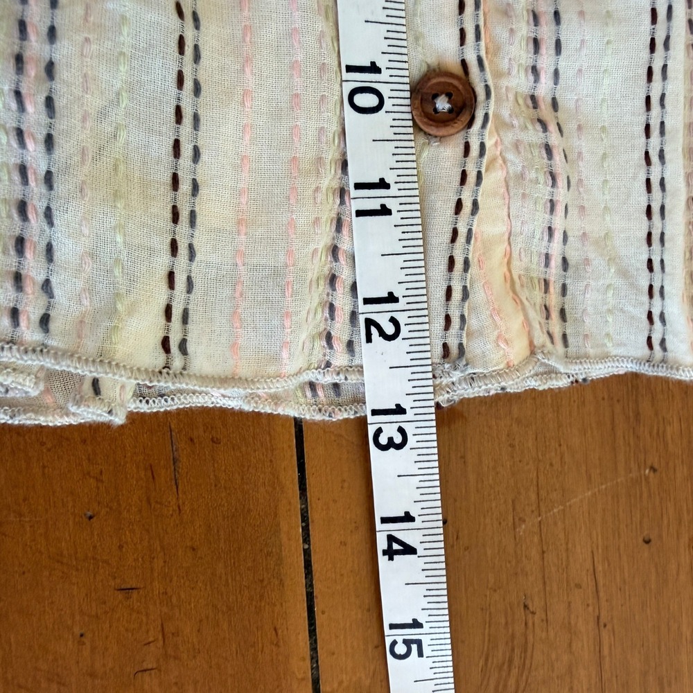Kimchi Blue Urban Outfitters Striped Button Front Mini‎ Skirt Neutral Small NEW - Picture 8 of 12